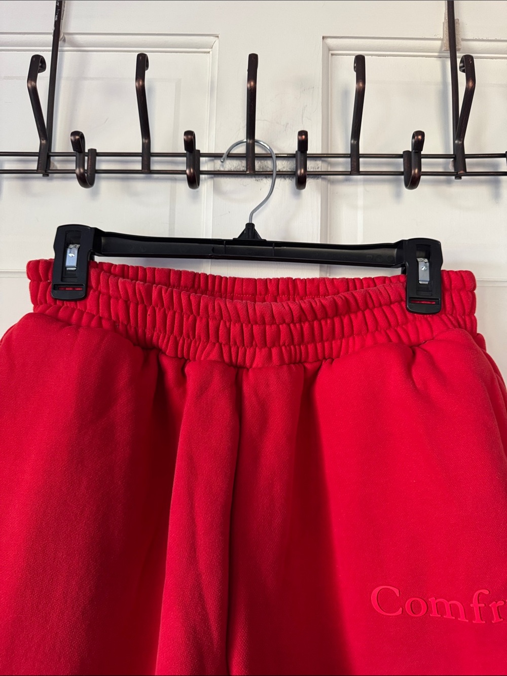 Comfrit Women's Red Fleece Joggers - Cozy Track Pants